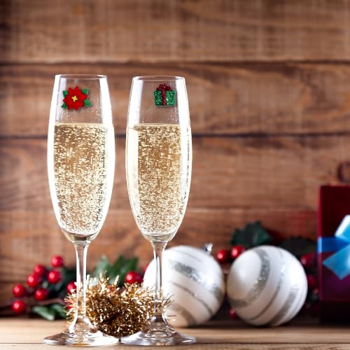 Christmas Magnetic Wine Glass Charms - Santa Set of 6 | Simply Charmed