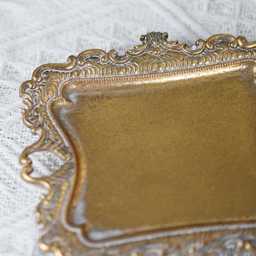 Gold Ring Holder Jewelry Dish - Elegant Trinket Tray for Rings
