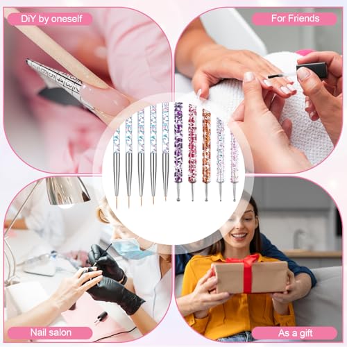 Larrel 10-Piece Nail Art Brush and Double-Ended Dotting Tool Set