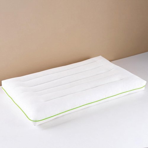 Doteonyou Low Profile Flat Thin Pillow (3.35″) for Stomach & Back Sleepers, Soft Flat Bed Pillow with 7D Fiber Fill & Cotton Cover, Standard Size, Machine Washable