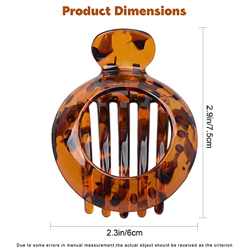 AEGYPIUS Flat Hair Claw Clip - Dark Brown Travel-Friendly Hair Accessory