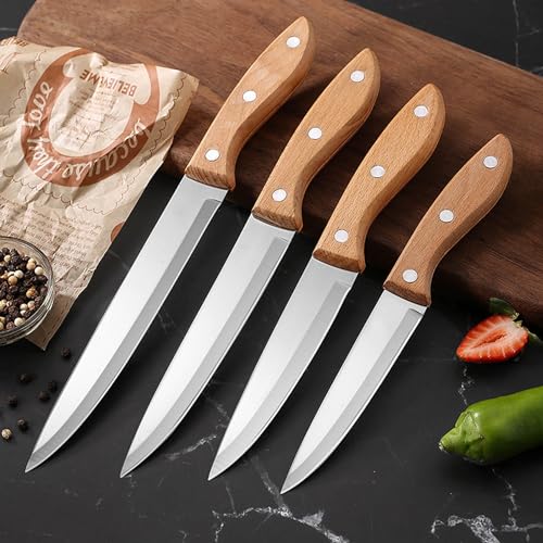 AYANICA 4-Inch Ultra Sharp Paring Knife for Fruits & Vegetables with Wooden Handle
