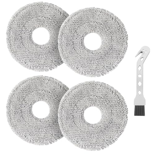 4-Pack Microfiber Mop Pads for Dreame L40 Ultra & Robot Vacuum Models