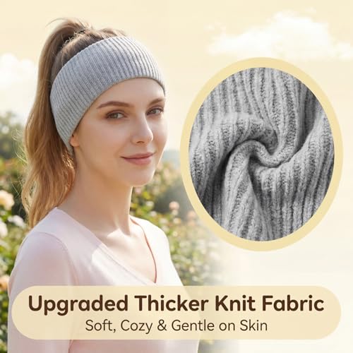 6 PCS Wide Headbands for Women - Non-Slip Boho Elastic Hair Bands