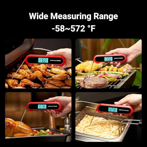 ThermoMaven Instant Read Meat Thermometer - Red & Black - 0.5sec Read