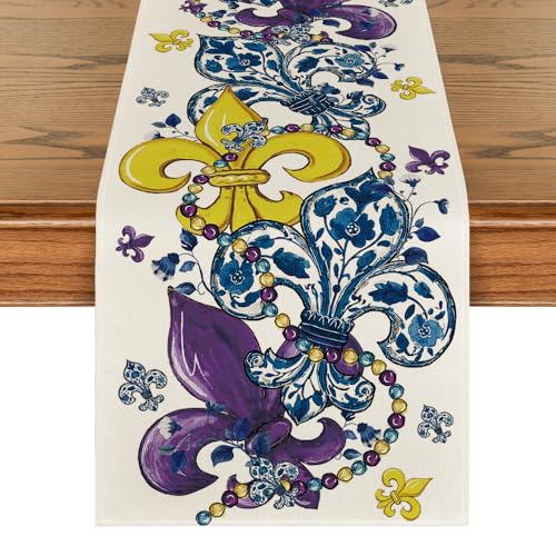 Carnival Bead Table Runner for Holiday & Party Decor 13x72 Inches