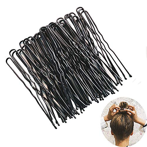 Leline's Black U-Shaped Hair Pins 2.4 Inch Bun Pins 50 Pack