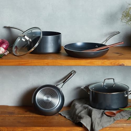 KYOCERA Ceramic Frying Pan with Ceramic Non-Stick Coating, 12 inches, PFAS/PTFE Free, Stainless Steel Handle, Suitable for All Stove Types