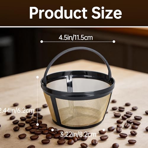 Runhike Reusable 8-12 Cup Coffee Filter Basket for Black and Decker (2-Pack)