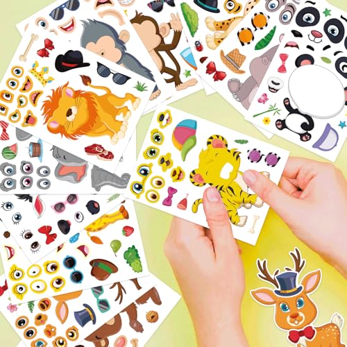 Mixed Animal Stickers for Kids - Make Your Own Safari Faces