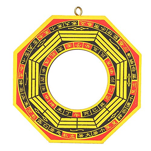 Feng Shui Bagua Wooden Concave Mirror for Outdoor Protection