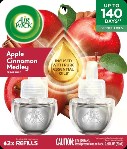 Air Wick Apple Cinnamon Medley Scented Oil Refill 1.34 Fl Oz - 2ct