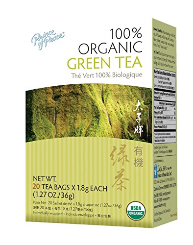 Prince of Peace Organic Green Tea 20 Count - Smooth & Authentic, Individually Wrapped
