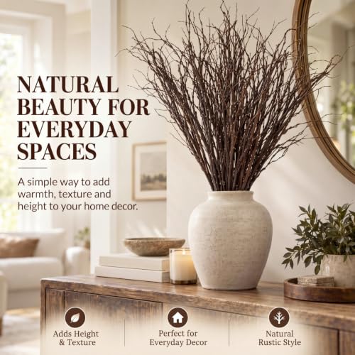 20 Pieces Fall Curly Willow Branches for Vases Halloween Decor - 35.4"