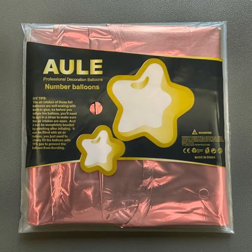AULE 40 Inch Rose Gold Jumbo Number Balloon 1 | Birthday Party Decor