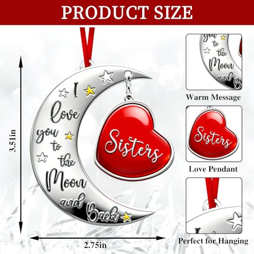 Sister Ornament - Heartfelt Sister Gift for Christmas, Birthday, Wedding - Variation: Sister