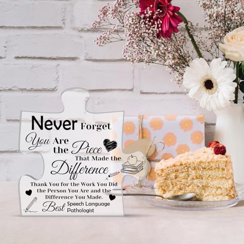 Acrylic Desk Sign Gift for Speech Language Pathologists