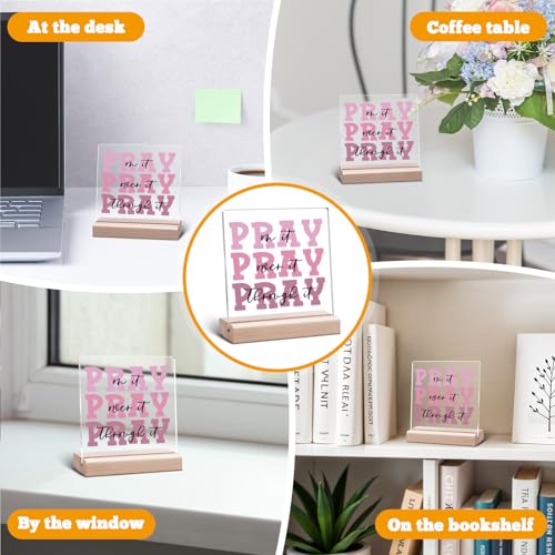 Inspirational Christian Acrylic Plaque - Religious Desk Decor Gift