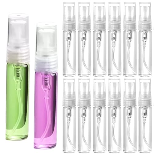 AxiyanX 5ml Glass Perfume Atomizer Spray Bottles 10 Pcs Travel Size