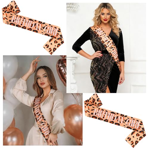 Cheetah Print Birthday Sash for Milestone Celebrations