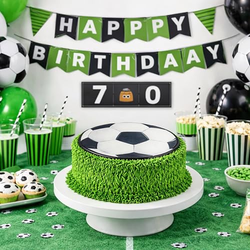 Dekora Edible Soccer Ball Cake Topper - 7 Inch Sports Birthday Decoration