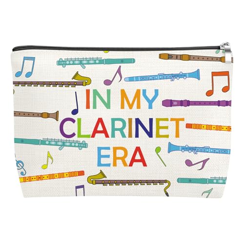 Clarinet Player Makeup Bag Music Lover Gift Cosmetic Pouch