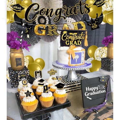 CIEHER Birthday Decoration Set - Banner, Balloons, Cake Topper