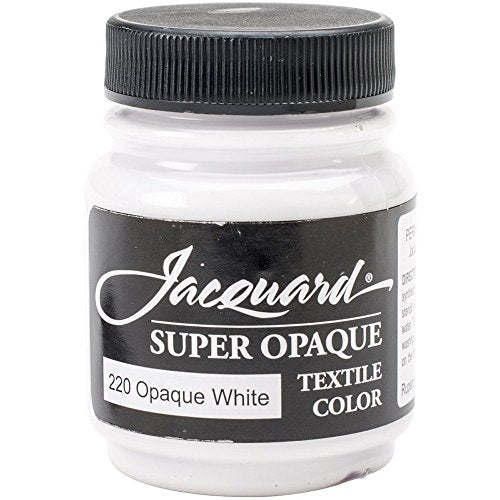 Jacquard Super Opaque White Fabric Paint 2.25 Oz - Permanent for Clothes & Upholstery