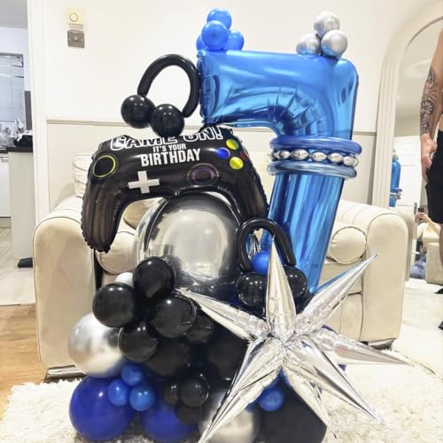 40 Inch Blue Number 3 Balloon - Helium Foil Birthday Decoration