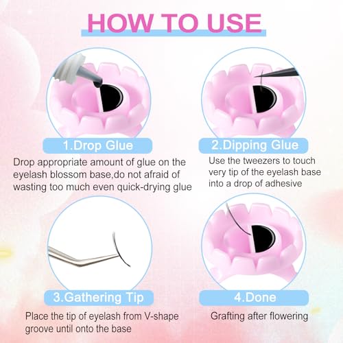 NXJ INFILILA 100PCS Disposable Lash Glue Rings for Eyelash Extensions V-Groove