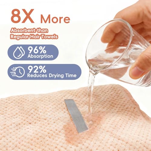 Large Microfiber Hair Towel for Women - Quick Drying & Absorbent