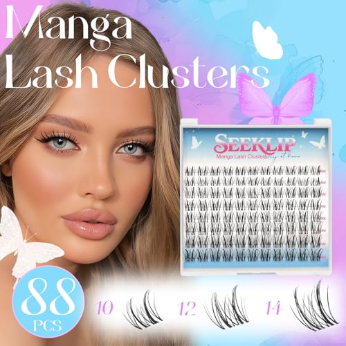 SeekLip Manga Wispy Lash Clusters 8-16mm C CD Curl Mixed DIY Lashes