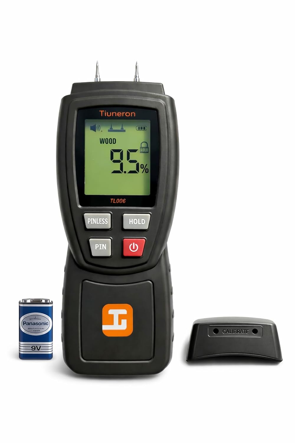 Skiennix Dual Mode Moisture Meter - 2-in-1 Pin & Pinless Detector with Backlight & Buzzer for Wood, Drywall & Masonry
