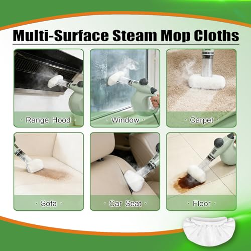 Snowlily 16-Pack Microfiber Cleaning Pads for Handheld Steam Cleaners