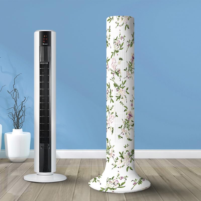 Floral Tower Fan Dust Cover - Washable Protective Cover for 37-49 Inch Fans