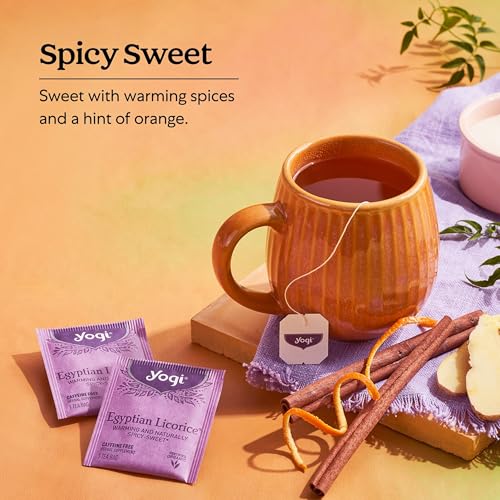 Yogi Egyptian Licorice Organic Tea, 64 Count (Pack of 4)