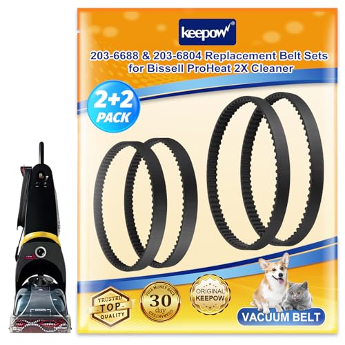 Replacement Belts for Bissell ProHeat 2X Deep Cleaner - 4 Pack