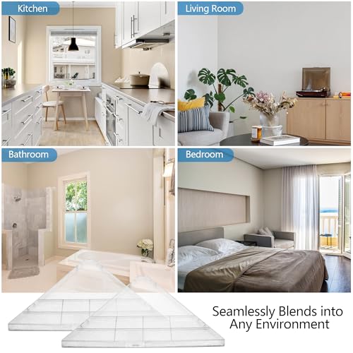 Evron Corner Mounting Shelf Set of 2 - Clear Floating Wall Shelves