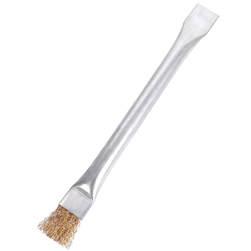 ACATMOON Professional Steel Wire Brush for Pellet Stove Cleaning, Steel Brush with Scraper, Metal Long Handle,Suitable for Removing residues (1pcs)