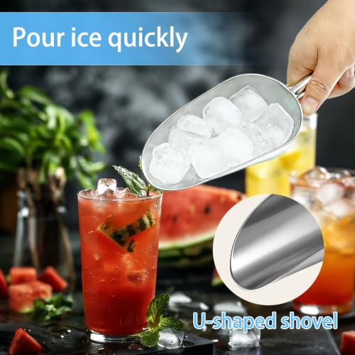 Cast Aluminum Ice & Dry Goods Scoops Set of 2, 12 Oz. Kitchen Utensils