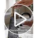 Clear Glass Soap Dispenser with Gold Pump - 11 fl oz