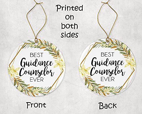 Guidance Counselor Christmas Ornament - Double-Sided Ceramic Keepsake