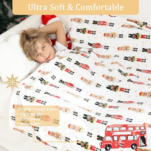 Viviland Kids Plush Throw Blanket - Cavalier Print, Soft Fleece, 50" x 60"