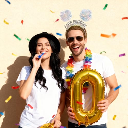 Guduling Happy Birthday Pom Pom Headband Party Hair Accessory