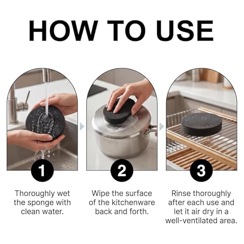 Steelis Stainless Steel Sponge - Heavy-Duty Cookware Cleaner (3 PCS)