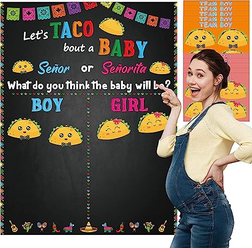 Haooryx Taco Gender Reveal Poster Game with Voting Stickers