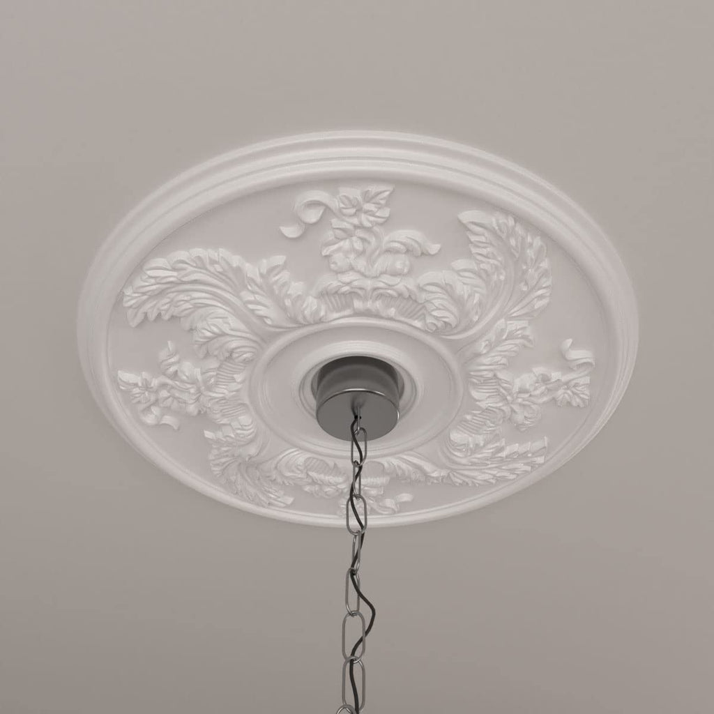 Ekena Millwork CM23AC 23 5/8-Inch OD Acanthus Twist Ceiling Medallion