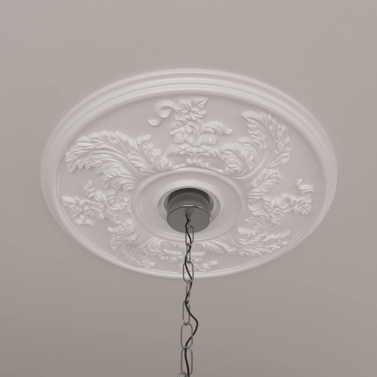 Ekena Millwork CM23AC 23 5/8-Inch OD Acanthus Twist Ceiling Medallion