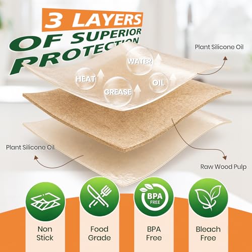 Yarmchahk 9x13 Inch Unbleached Parchment Paper Sheets - 100 Pack