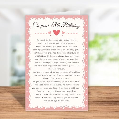 18th Birthday Card for Daughter - Heartfelt Gift from Parents
